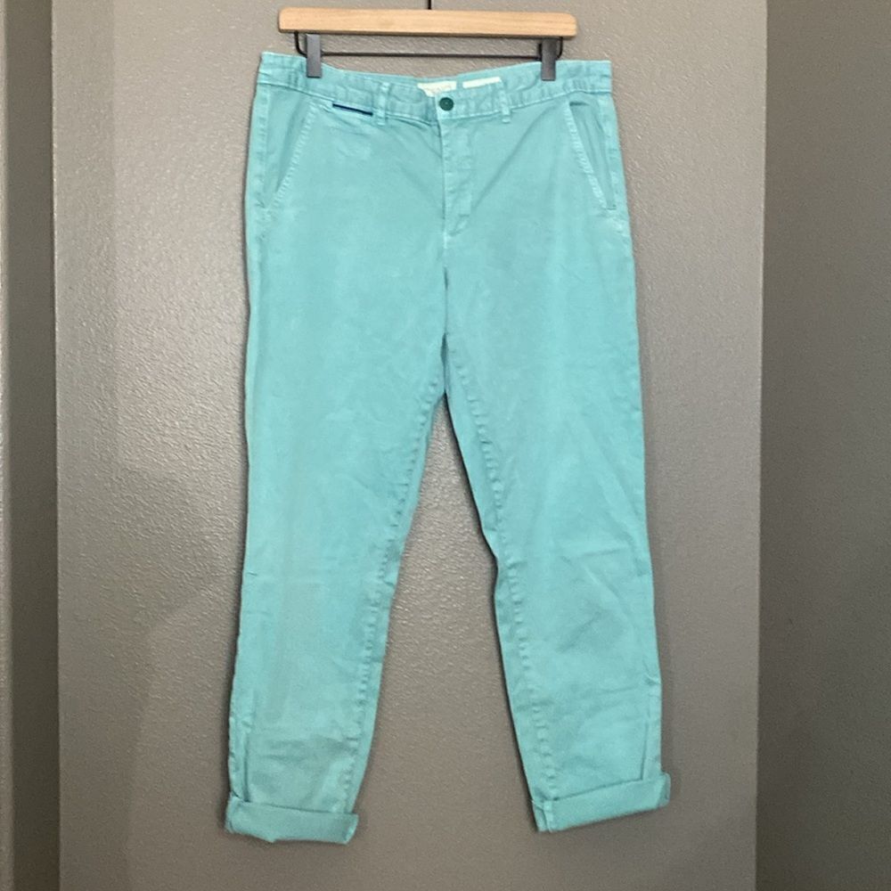 Anthropologie Relaxed Chino Pants Aqua Blue